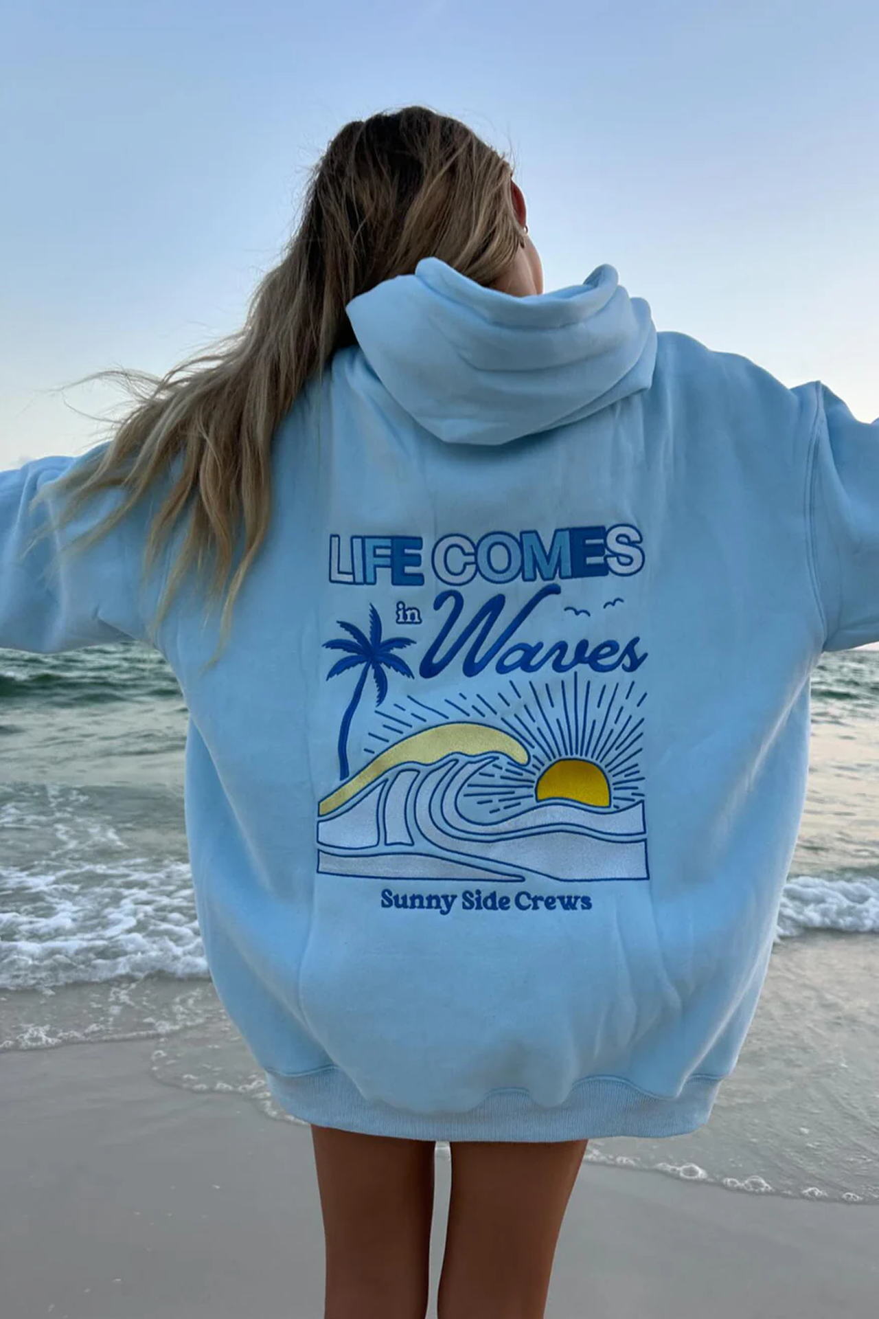 Life Comes In Waves Oversized Hoodie ✨